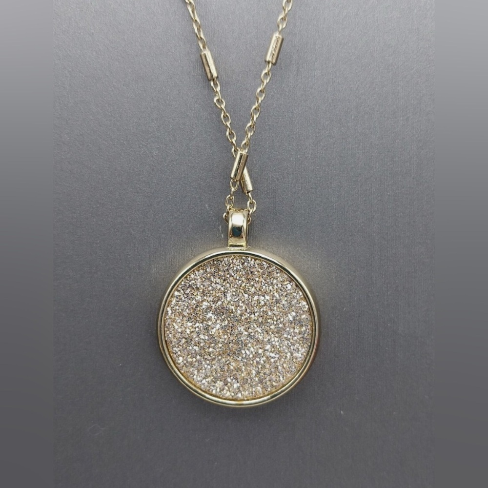 LOFT Gold and Silver black  Necklace with Sparkling Pendant